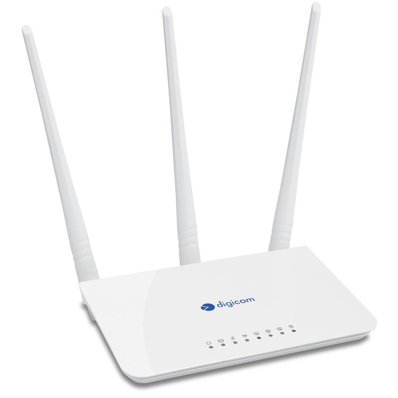 DIGICOM Modem Router ADSL2+ Digicom W300N 8E4566 4 porte LAN